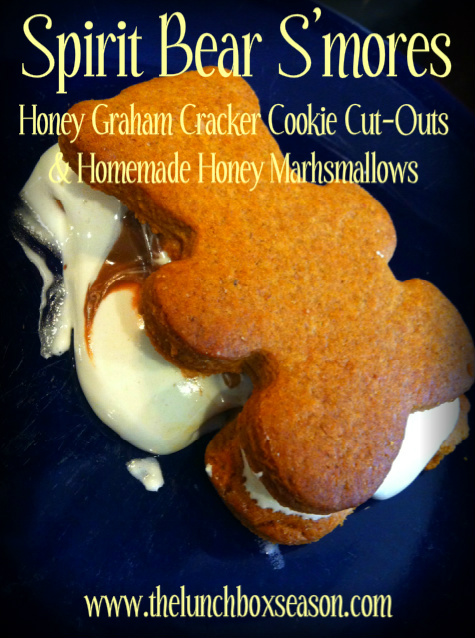 Spirit Bear S'mores Recipe - Honey Graham Cracker Cookie Cut-Outs and Honey Marshmallows